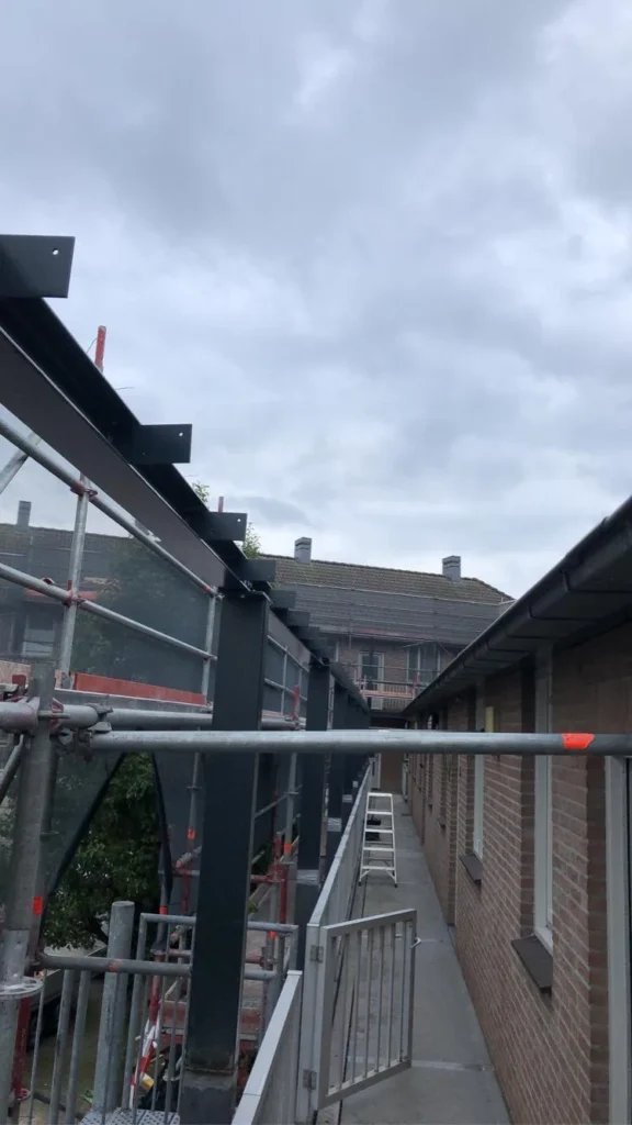 Dakconstructie galerij appartementen Schijndel